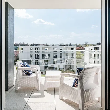 公寓 Blue Marina - Okrzei Residence - By Lion Apartments 索波特